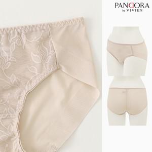 비비안 노라인팬티 햄팬티 여성팬티 메쉬 미디 삼각 스킨색