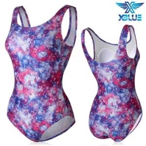 엑스블루 여성 아쿠아로빅 원피스 수영복 Z13208 최신유행