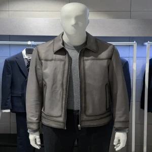 [트루젠]남성 빈티지에이징 양가죽 트러커 점퍼 자켓 비지니스 캐주얼 가죽 자켓