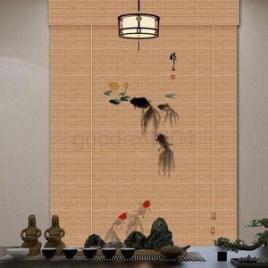 아파트베란다가림막 전세집블라인드 가정용 거실 차양 커튼 대나무 롤링 파티션 장식 무타공 롤 스크린