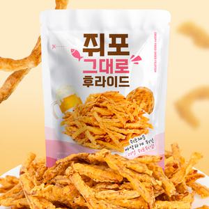 [프리본] 바삭하게 튀겨낸 리얼 쥐포튀김 쥐포 그대로 후라이드 50g, 5봉/10봉