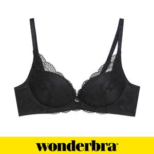 [Wonderbra]원더브라  소프트 레이스 노와이어 브라 블랙