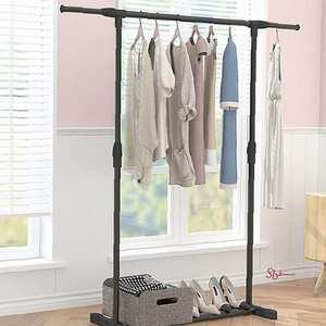 행거 고정식 미니 스탠드 2단 더블 1단 시스템 옷걸이 철제 조립식 드레스룸 파이프 바지 이동식 튼튼한ghi