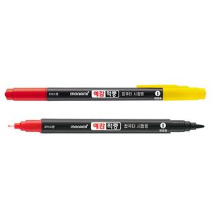 모나미 컴퓨터용 양면 사인펜 예감적중 1타 12개입