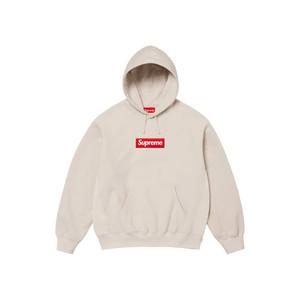 24FW 슈프림 박스로고 후드 스웨트셔츠 스톤 아이보리