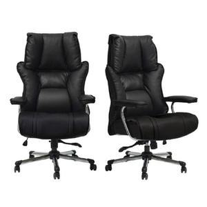 가죽 오피스 사무용 와이드2 체어 팔걸이 고정 의자