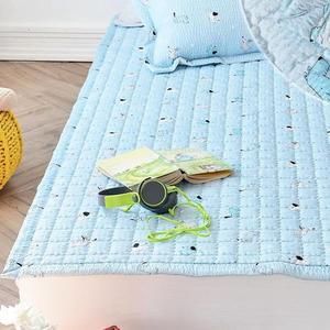 [BZJKQBC1_4B]해피퍼피 시어서커 침구세트 카페트 SS 블루