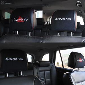 싼타페 헤드레스트 머리시트 얼룩방지 로고 디자인 자수 보호커버 수납포켓 인테리어 악세사리