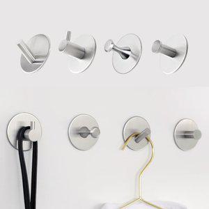 스텐 벽걸이 후크 원형 10p 강력 접착 붙이는 고리 못질없이 벽면 타일 유리 부착 욕실 주