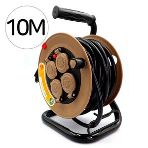 코드릴선 러그박스 10M 3구 USB형 LUG-24BUP-A USB2포트 캠핑 휴대용 연장선 리드선 전기선