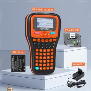 휴대용 스티커 자체 접착 라벨링 기계, 브라더 P-터치 6mm, TZe231 테이프와 호환 가능, PS100E 프린터