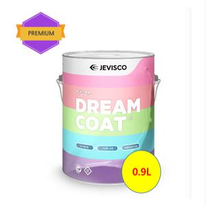 제비스코 드림코트 0.9L 프리미엄 만능 수성 페인트 친환경 항균 벽지 및 다용도 도료  백색/흑색/초록/적색/파랑