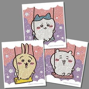 [MENPYL9F_52AG]DIY 보석십자수 스티커 먼작귀 10x11