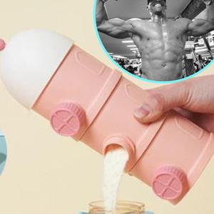 헬스 프로틴 파우더 보관 통 케이스 휴대용 분할 가루 단백질 소분 분유 분말 외출 담는 용기 보충제