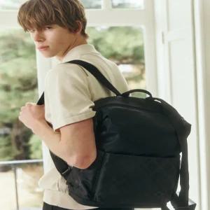 닥스 액세서리 25SS [백팩(16인치 노트북 수납)][TARTAN DAYLONG] 블랙 헤리티지 체크 폴드 DBBA5E860BK