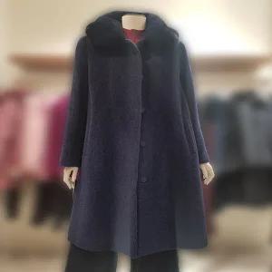 리본 밍크카라 수리알파카 롱코트(RD8-LZ870)