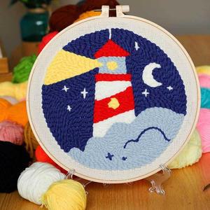 [MENP4I5E_52AG]등대 펀칭 자수 십자수실 십자수세트