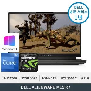 델 에일리언웨어 M15 R7 i7-12700H RTX3070Ti 32GB 1TB FHD Win11H