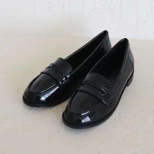 [롯데백화점]원더슈즈 스키차 컴포트 쿠션 미끄럼방지 에나멜 로퍼 2CM IT-5170