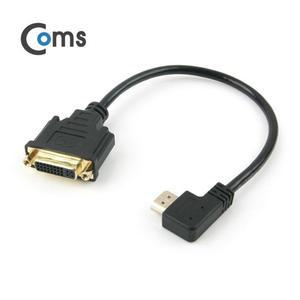 [JHQRMBQM_4B]HDMI 젠더(HDMI PC M DVI F) 우향꺾임 30cm