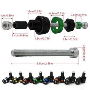 7/8 바이크 오토바이 범용 핸들 바 그립 엔드 무게 슬라이더 캡 플매트 카펫 러그 혼다 호환 CB650F CB F