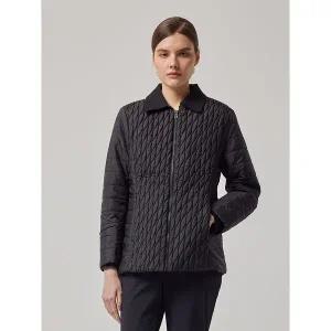 [하프클럽/크로커다일레이디]블랙 메탈릭 포인트 패딩 CLCSPD202