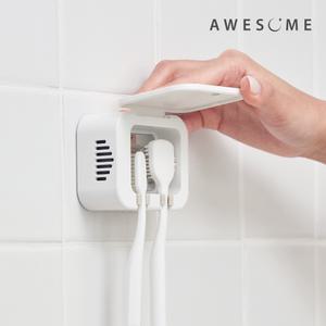 어썸 무선 2구 UV-C LED 히팅건조 가정용 휴대용 충전식 칫솔살균기 ATS-2000