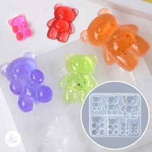 7구 곰돌이 모음 실리콘 레진 아트 몰드 RM299
