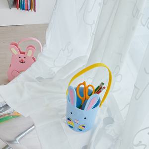 뷰하우스 사파리힐 퐁퐁이 키즈 아일렛 화이트 쉬폰커튼