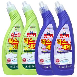 홈스타 락스와세제 후로랄 파인 본품 750ml 2개 + 허벌 시트러스 본품 750ml 2개