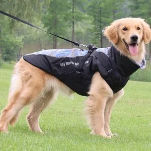 대형견 방수 패딩 조끼 하네스 강아지 산책 2XL