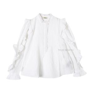 [롯데백화점]쟈딕앤볼테르 23FW 여성 WWSH00007 티미 튜닉 레이스 블라우스 화이트