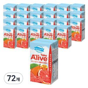 덴마크 테이크 음료수 당충전 얼라이브 블러드오렌지 주스 120ml 72개