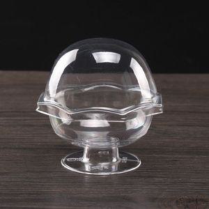 일회용 플라스틱 투명 푸딩컵 아이스크림 미니 컵 빙수 용기 뚜껑포함 50개