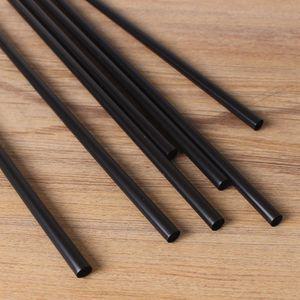 일자 플라스틱 일회용 빨대 7X250mm 검정 벌크 2000개
