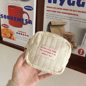 누빔 사각 생리대파우치 다용도 미니 파우치