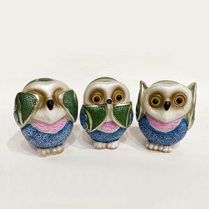 푸른 눈코귀세련 부엉이 장식품 HSM545-2집들이 개업 선물