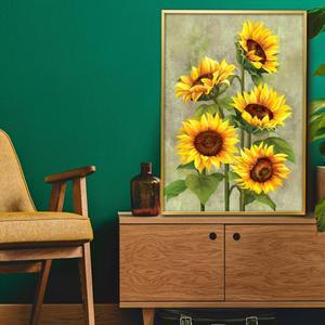 해바라기그림모던 액자 A2 SUN6 풍수그림 돈들어오는