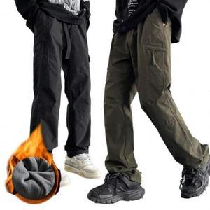 [MENP504Q_53DC]남성 기모 카고바지 밴딩 스판 전술 건빵