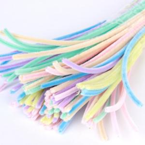 모루철사 인형 꽃만들기 모루공예 털철사 100개입 파스텔톤