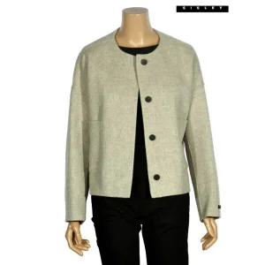 시슬리 캐시미어 혼방 라운드넥 숏 코트 SACTC8461MG