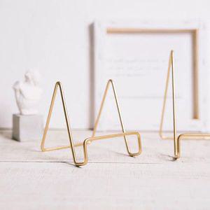 금색 빅 철제 접시 진열랙 사진 그림 거치대 미니 이젤 철제 액자 알루미늄 아크릴 책상 거치대