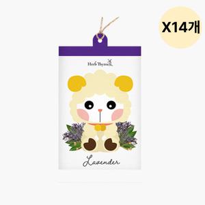 허브타임 샤쉐 종이 방향제 허브 섬유 라벤더향 14매