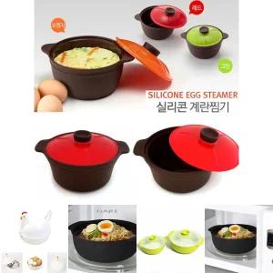 ETN 국내산 실리콘 계란찜기 전자렌지 내열용기 주방용품 냄비 솥 라면찜기/전자렌지용/찜용기