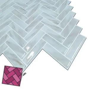 B월타일스티커 402 두꺼운 4mm 갈매기벽돌 타일 (WFHU42G)