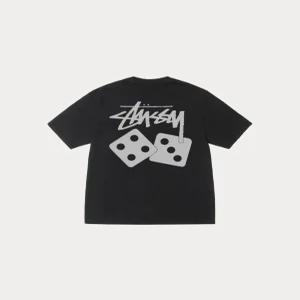 스투시 다이스 피그먼트 다이드 반팔 티셔츠 블랙 1905077