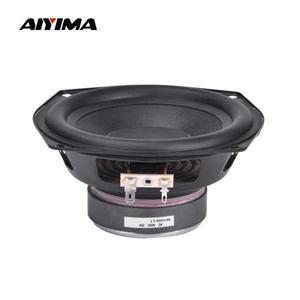 AIYIMA 1Pcs 5.25 인치 서브 우퍼 스피커 4 옴 30W 고무 사이드 슈퍼베이스 책장