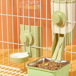 토끼 사료 밥그릇 급식기 걸이 소동물 식기 반자동