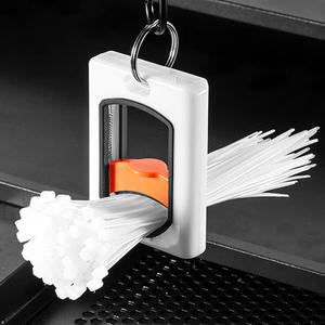 휴대용 케이블 타이 정리기 원터치 타이 보관 홀더 정리 밴드 축광 마운트 고정 전선 배선 작업 클립 도구