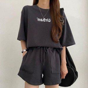 [기타]고품질 여자 여성 캐주얼 운동복 반팔 필수템 홈웨어 반바지 (WFHWHIV)